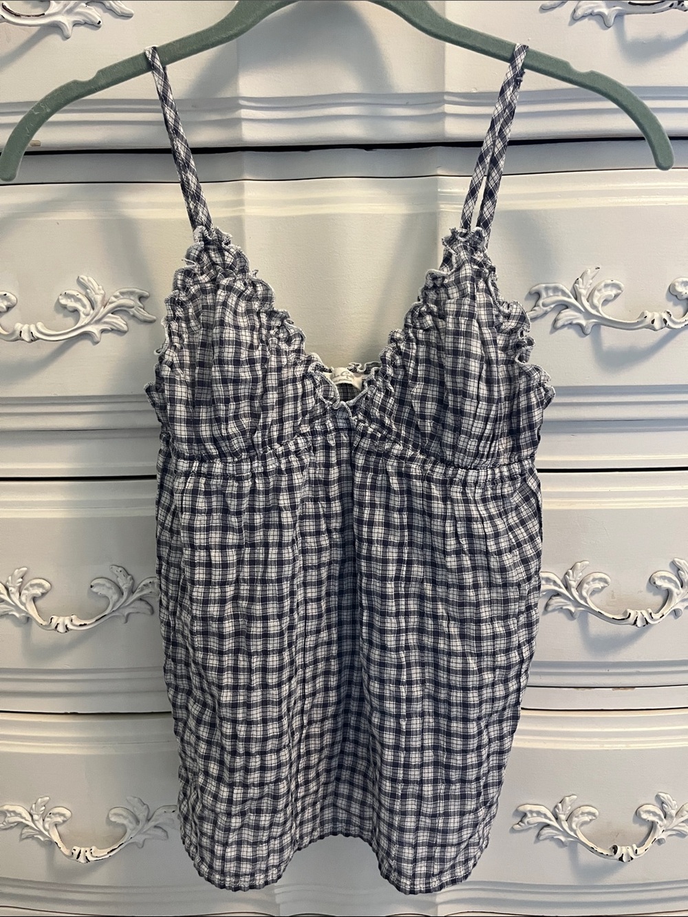 Blue Plaid John Galt Baby Doll Shirt